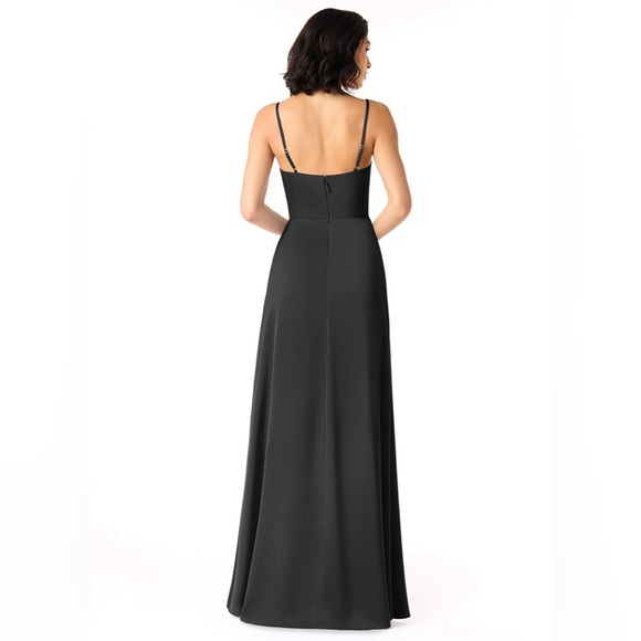 Azazie Vivi Bridesmaid Dress in Black - Size 6 - Picture 4 of 10